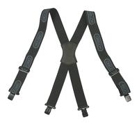 Bretelles pour pantalon de bûcheron Oregon noires à fixation par clip métallique