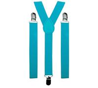 BRETELLES RÉGLABLE PANTALON BRETELLES DÉGUISEMENT UNISEXE - Bleu Néon,