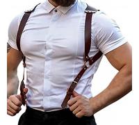 Bretelles Renaissance en cuir synthétique, harnais de soutien dorsal vintage pour homme, crochets en métal, steampunk, fait à la main