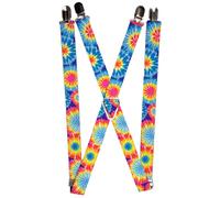 Bretelles unisexes Buckle-Down pour adultes - Tie Dye - Multicolore - Taille unique US
