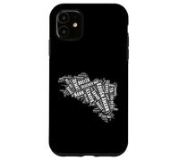 Breton Carte de Bretagne avec des Mots bretons Breizh Coque pour iPhone 11