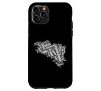 Breton Carte de Bretagne avec des Mots bretons Breizh Coque pour iPhone 11 Pro