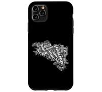 Breton Carte de Bretagne avec des Mots bretons Breizh Coque pour iPhone 11 Pro Max