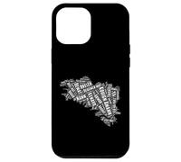 Breton Carte de Bretagne avec des Mots bretons Breizh Coque pour iPhone 12 Pro Max