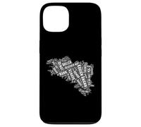 Breton Carte de Bretagne avec des Mots bretons Breizh Coque pour iPhone 13