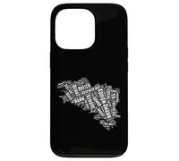 Breton Carte de Bretagne avec des Mots bretons Breizh Coque pour iPhone 13 Pro