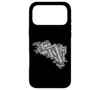 Breton Carte de Bretagne avec des Mots bretons Breizh Coque pour iPhone 17 Pro Max