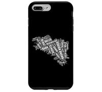 Breton Carte de Bretagne avec des Mots bretons Breizh Coque pour iPhone 7 Plus/8 Plus