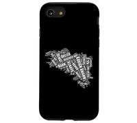 Breton Carte de Bretagne avec des Mots bretons Breizh Coque pour iPhone SE (2020) / 7/8