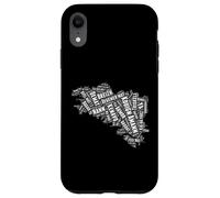 Breton Carte de Bretagne avec des Mots bretons Breizh Coque pour iPhone XR