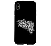 Breton Carte de Bretagne avec des Mots bretons Breizh Coque pour iPhone XS Max