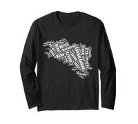 Breton Carte de Bretagne avec des Mots bretons Breizh Manche Longue