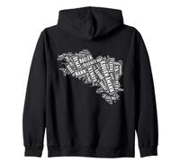 Breton Carte de Bretagne avec des Mots bretons Breizh Sweat à Capuche