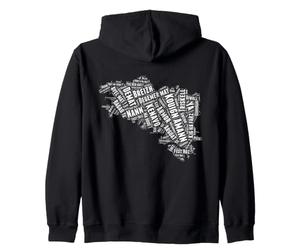 Breton Carte de Bretagne avec des Mots bretons Breizh Sweat à Capuche