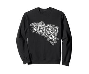 Breton Carte de Bretagne avec des Mots bretons Breizh Sweatshirt