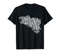 Breton Carte de Bretagne avec des Mots bretons Breizh T-Shirt
