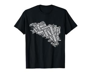 Breton Carte de Bretagne avec des Mots bretons Breizh T-Shirt
