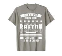 Breton Humour Hommes de la Bretagne T-Shirt, Homme, Ardoise, M
