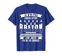 Breton Humour Hommes de la Bretagne T-Shirt, Homme, Bleu Royal, M