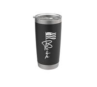 Bretonne Drapeau Breton Fier Breton Bretagne simple Breizh Gobelet isotherme en acier inoxydable double paroi