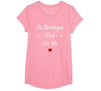 Bretonne Humour Amour Bretagne Femme Bretagne T-Shirt, Fille, Rose, S