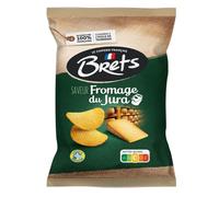 BRET'S - Chips Gourmandes au Fromage du Jura, Croquantes et Savoureuses, 125g - Lot de 4