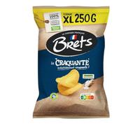 BRETS - Chips la craquante nature - Au Sel de Guérande · Sans Colorants · Arôme Naturel · Cuisinées à l'Huile de Tournesol · Pommes de Terre 100% Françaises - le sachet de 250g - Le Lot De 4