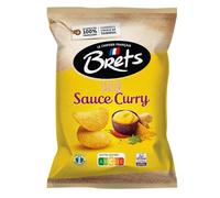 BRETS - Chips sauce curry - Aux Épices Indiennes : Coriandre, Cumin, Gingembre, Curcuma · Cuisinées à l'Huile de Tournesol · Pommes de Terre 100% Françaises · Extra Croustillantes - le p - Le Lot De 4