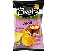 BRET'S Chips Saveur Aioli - 125g : l'apéritif est un jeu d'enfant ! - le Lot De 4