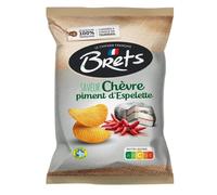 BRET'S - Chips Saveur Chèvre Et Piment D'Espelette 125G - Lot De 4