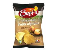 BRET'S Chips Saveur Petits Oignons 125G - Craquantes et Délicieuses ! Profitez de l'Apéritif Avec Style et Simplicité. - Le Lot De 4