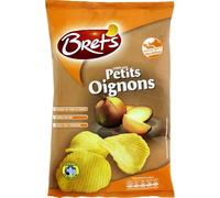 BRET'S - Chips Saveur Petits Oignons, Croquant Savoureux, Produit Français Artisanal, Sachet 125G - Lot De 4