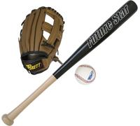 BRETT Junior Baseball Set Batte + Balle + Gant