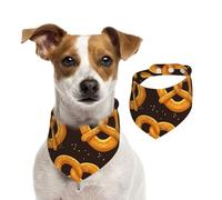 Bretzel de Dessin animé,Bandanas pour Chien, écharpe en Coton, Bavoirs réglables pour Animaux de Compagnie,S