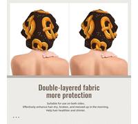 Bretzel de dessin animé,Bonnet de nuit en satin réglable en soie pour adulte, bonnet de nuit élastique pour femme