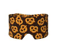 Bretzel de dessin animé,Masque pour les yeux bloquant la lumière Cache-yeux et cache-oreilles pour le sommeil