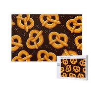 Bretzel de Dessin animé,Puzzle Familial en Bois de 1 000 pièces pour Adultes et Adolescents, décoration d'intérieur