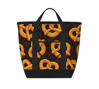 Bretzel de dessin animé,Sacs à lunch isothermes de grande capacité pour femmes et hommes