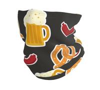 Bretzel et bière, cache-cou en polaire coupe-vent pour homme et femme, idéal pour l'hiver