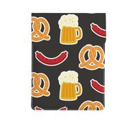 Bretzel et bière,Housse en Cuir synthétique pour Ordinateur Portable, Sacoche pour Ordinateur Portable, Sacoche pour Tablette
