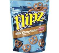 Bretzels enrobés de chocolat au lait Flipz - 100 g - Lot de 8