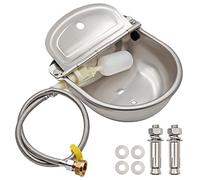 BREUAILY Abreuvoirs Abreuvoir à BéTail Automatique 5 en 1 Inoxydable Abreuvoir à Bovins avec 1 Vanne à Flotteur 1 Tuyau Rraided et 2 Vis D'Expansion Abreuvoir pour Chevaux Cheval Chien