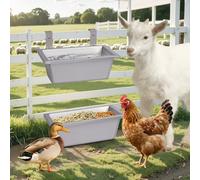 BREUAILY Lot de 2 Mangeoires Automatiques pour Chèvres 9l Suspendue Distributeur de Nourriture et Abreuvoir pour Poules Mangeoire pour Moutons Chèvres