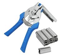 BREUAILY Porc Anneau Pince avec 600 Clips M Agrafes Pince de ClôTure Rapide Fixation Pince D'Installation de Cage Pince pour Grillage Poulet Cage
