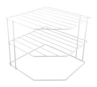 Brevanza 3 Niveaux Etagere Rangement Cuisine, organiseurs de placards, Organisateur de Bureau Blanc, amenagement Interieur Placard, Accessoire Maison, Armoire d'angle, Porte Assiette