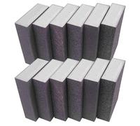 Brevanza Quatre Faces Cale a Poncer, Eponge Abrasive de Polissage, Eponge de Ponçage pour Bois Métal Peinture, Set d'éponges à Grain, Bloc de Abrasif Manuel en Argile, Utilisation Humide et Sèche.