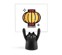 Brève jolie pièce chinoise support mémo dessin animé chat noir décoration