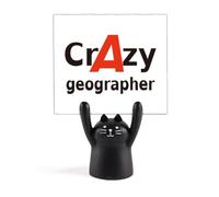 Brève - Support de mémo pour mémo de géographe - Motif chat noir