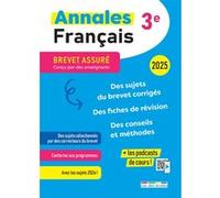 Brevet assuré - Annales - Français - 3e - 2025 Collectif (Auteur)