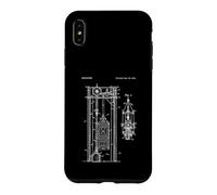 Brevet d'ascenseur Vintage Engineering Blueprint Mechanic Humour Coque pour iPhone XS Max